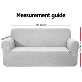 Artiss High Stretch Sofa Cover Couch Lounge Protector Slipcovers 3 Seater Grey.